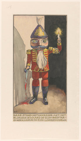 Nutcracker with a candle and bloody sword, Willem Wenckebach, 1898 Canvas Print