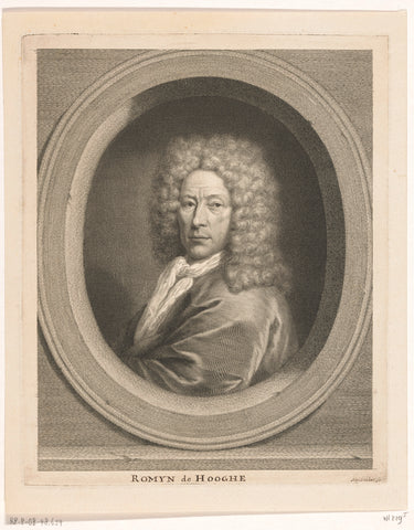 Portrait of Romeyn de Hooghe, Jacob Houbraken, 1731 - 1733 Canvas Print