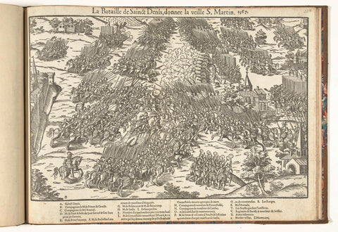 Battle of Saint-Denis, 1567, Jean Perrissin, 1570 Canvas Print