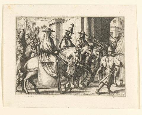 Entry of Margaret of Austria in Ferrara, Jacques Callot, 1612 Canvas Print