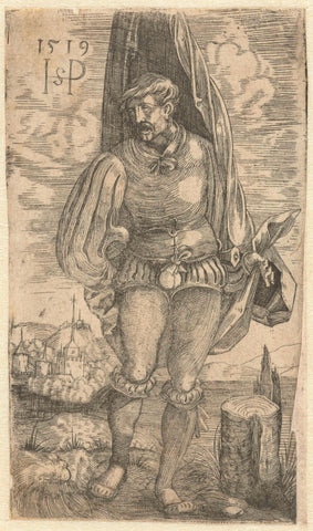 Vaandeldrager, Hans Sebald Beham, 1519 Canvas Print