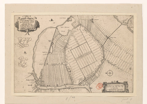 Map of the Diemermeerpolder, anonymous, 1631 Canvas Print