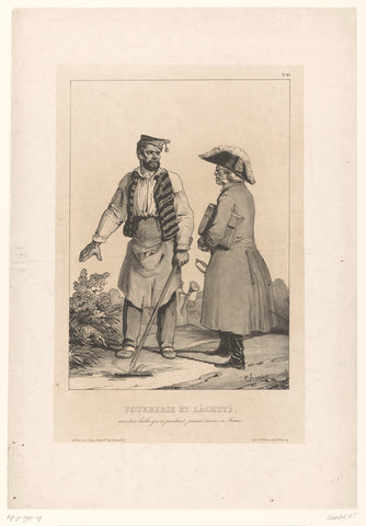 High official addresses gardener, Nicolas Toussaint Charlet, 1840 Canvas Print