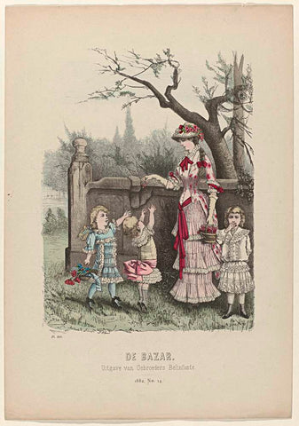 De Bazar, 1882, No. 14, Pl. 509, anonymous, 1882 Canvas Print