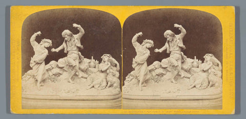 Sculpture the Neopolitan Gipsy Dance after Léopold Harzé at the World's Fair of 1872, William England, 1872 Canvas Print