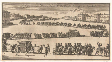 Funeral of William III, 1702, Jan Luyken, 1702 - 1703 Canvas Print