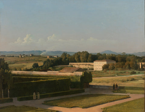 View of the Gardens of Villa Medici, Michel-Martin Drolling, 1811 - 1816 Canvas Print