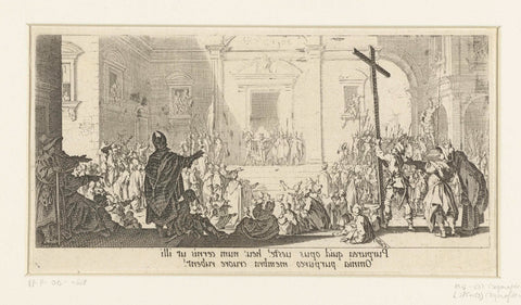 Christ shown to the people (Ecce homo), Jacques Callot, 1619 - 1624 Canvas Print