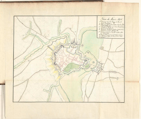 Map of Menen, 1708, Samuel Du Ry de Champdoré, 1708 Canvas Print