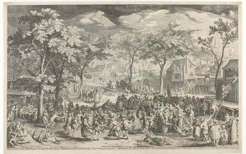 Village fair, ca. 1610, Willem Isaacsz. of Swanenburg, 1645 - 1706 Canvas Print