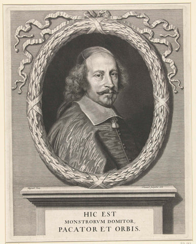 Portrait of Jules Mazarin, Robert Nanteuil, 1661 Canvas Print