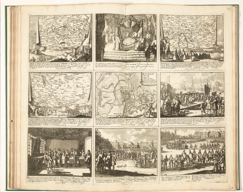 Schouwburg van den oorlog (sheet XII), 1711, Adolf van der Laan, 1720 - 1722 Canvas Print