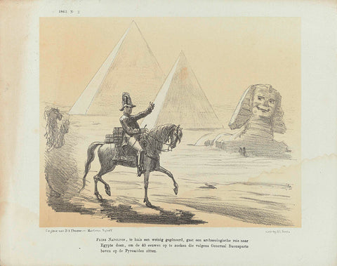 Cartoon on Prince Napoleon, 1863, Johan Michaël Schmidt Crans, 1863 Canvas Print