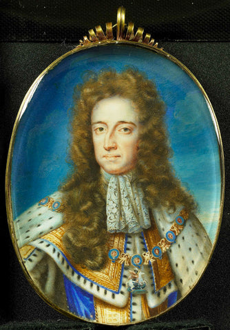 Portrait of William III (1650-1702), prince of Orange. From 1689 on king of England, Benjamin Arlaud (attributed to), 1689 - 1719 Canvas Print