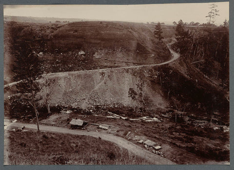 Construction of the Road along the Woih ni Kulos, anonymous, 1910 - 1913 Canvas Print