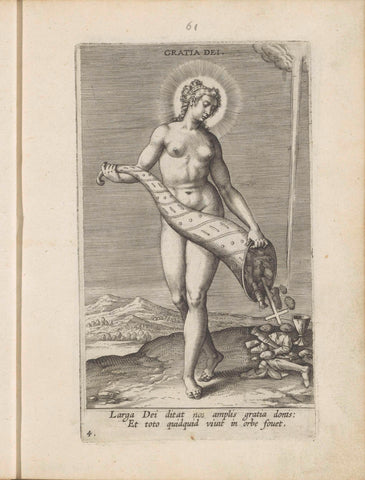 God's Grace, Philips Galle, c. 1585 - c. 1590 Canvas Print