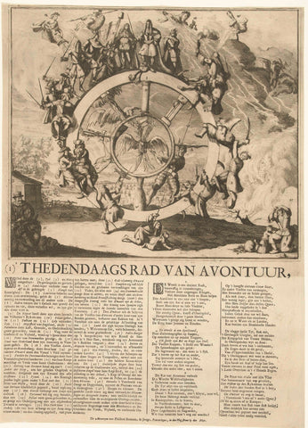 The wheel of fortune, ca. 1689, Romeyn de Hooghe (circle of), 1689 - 1690 Canvas Print