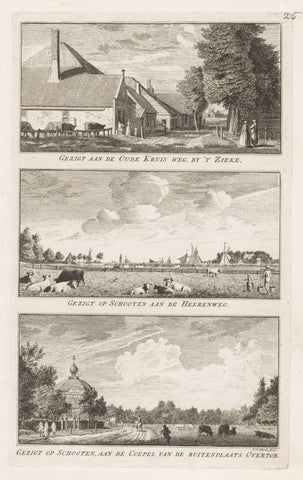 Landscapes around Haarlem near Schoten and Overton, Cornelis van Noorde, 1763 Canvas Print