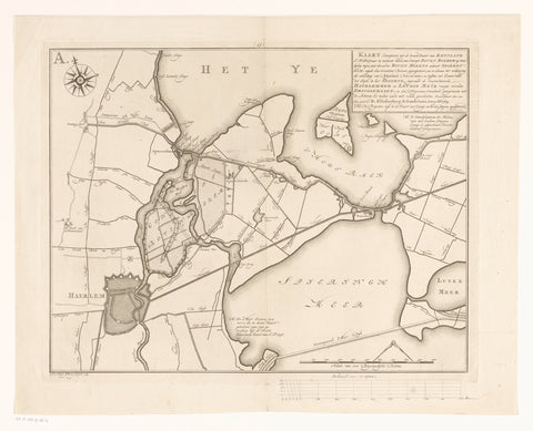 Map with a concept of upper bosem at Spaarndam, Leonardus Schenk Jansz, 1769 Canvas Print