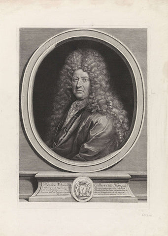 Portrait of Edouard Colbert de Villacerf, Gerard Edelinck, 1666-1707 Canvas Print