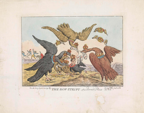 The chew stripped of its borrowed feathers, 1813, William Heath, 1813 Canvas Print