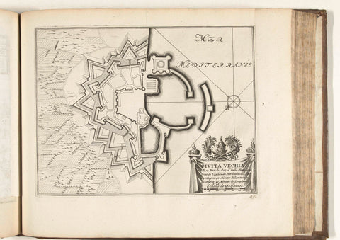 Map of Civitavecchia, 1726, anonymous, 1726 Canvas Print