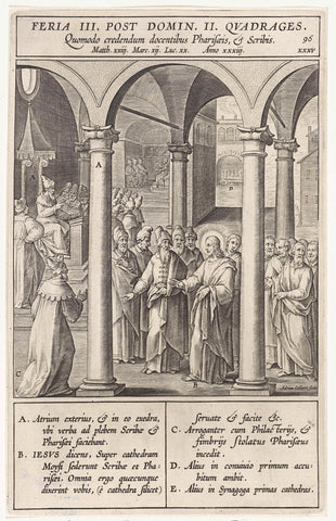 Wee de schriftgeleerden en de farizeeën, Wierix (rejected attribution), 1593 Canvas Print