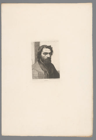 Portrait of Alphonse Legros, Félix Bracquemond, 1875 Canvas Print