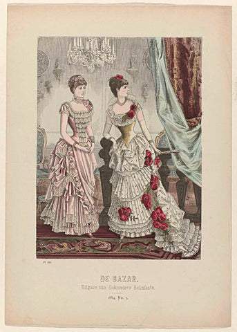 De Bazar, 1884, No. 5, Pl. 566, anonymous, 1884 Canvas Print