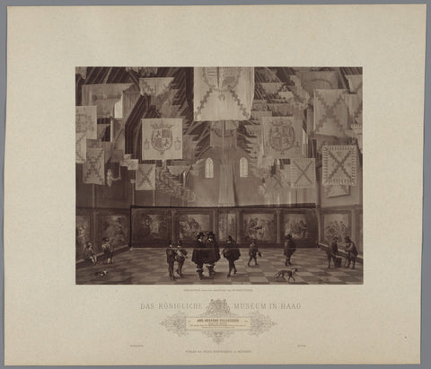 Photo reproduction of painting The great hall of the Binnenhof during the meeting of the States-General in 1651 by Dirck van Delen, coll. Mauritshuis, Franz Hanfstaengl Kunstverlag A.-G., 1888 Canvas Print