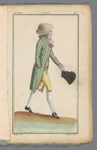 Magasin des Modes Nouvelles Françaises et Anglaises, 30 September 1787, 32nd notebook, 2nd year, Pl. 1, A.B. Duhamel, 1787 Canvas Print