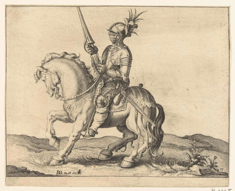 Spearman with closed visor, Jacob de Gheyn (II) (workshop of), 1640 Canvas Print