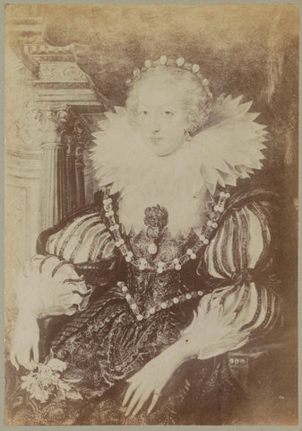 Fotoreproductie van het schilderij 'Anna van Oostenrijk (1601-1666). Echtgenote van Lodewijk XIII, koning van Frankrijk' door Peter Paul Rubens, J.M. Schalekamp, 1893 - 1912 Canvas Print