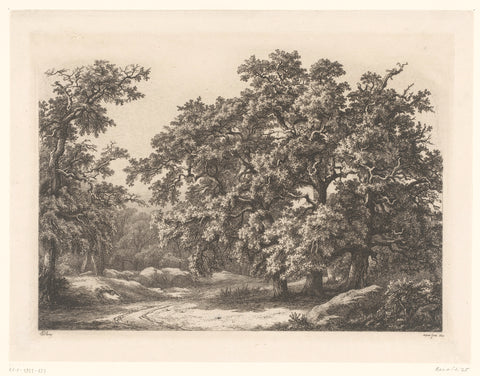 Boslandschap , Eugène Bléry, 1840 Canvas Print