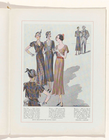 Art - Goût - Beauté, Feuillets de l' elegance féminine, June 1932, No. 142, 12th Year, p. 7, R. Drivon, 1932 Canvas Print