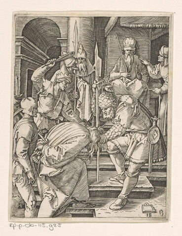 Christ for Annas led, Albrecht Dürer, 1511 - 1534 Canvas Print