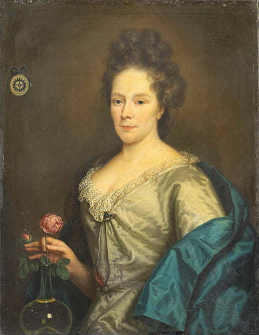 Portrait of Anna Maria van Hogendorp (1655-1727). Second Wife of François Leydecker, anonymous, c. 1690 Canvas Print