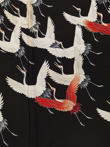 Furisode with a Myriad of Flying Cranes, anonymous, 1910 - 1930 Canvas Print