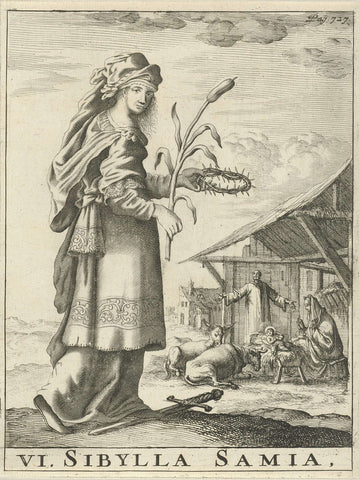 Sibille of Samos, Jan Luyken, 1684 Canvas Print