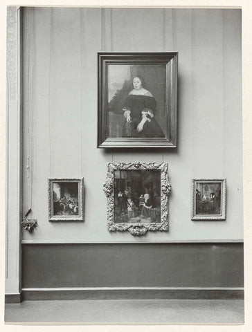 Wall with paintings in room 255c in 1928, 1928 Canvas Print