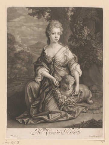 Portrait of Mrs. Conway Hackett, John Smith (printmaker/ publisher), 1662 - 1742 Canvas Print