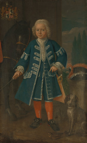 Portrait of Diederik van Hemert, Lord of Babyloniënbroek at six years of age, Harmanus Serin, 1735 Canvas Print