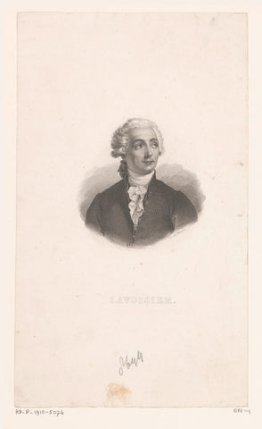 Portrait of Antoine Laurent Lavoisier, Jean Mathias Fontaine, c. 1830 Canvas Print