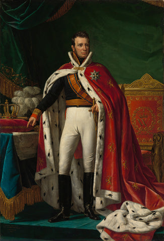 Portrait of William I, King of the Netherlands, Joseph Paelinck, 1819 Canvas Print