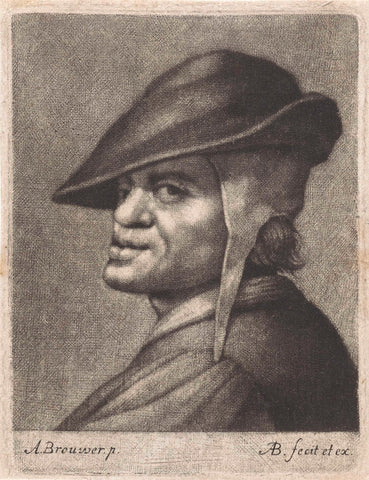 Man with felt hat, Abraham Bloteling, 1652 - 1690 Canvas Print