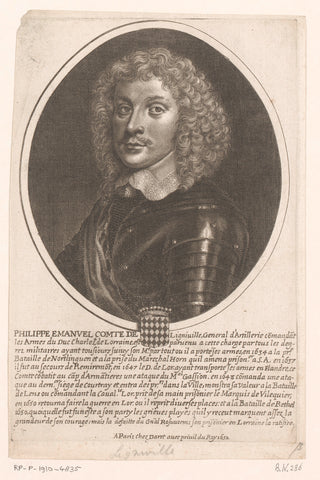 Portrait of Philippe-Emmanuel, Count of Ligniville, Pierre Daret, Pierre Daret, 1652 Canvas Print