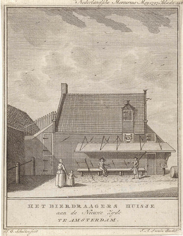 Bierdragershuisje in Amsterdam, Johan Christoffel Schultz, 1797 Canvas Print