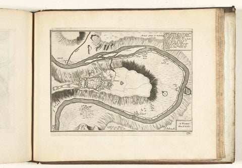 Map of the fort Mont Royal, 1726, Laurens Scherm, 1726 Canvas Print