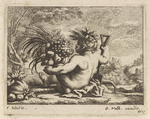 Earth, Cornelis Schut (I), 1670 - 1726 Canvas Print