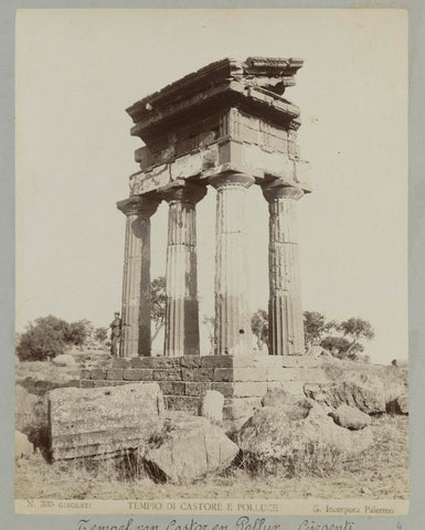 N. 335 Girgenti Temple of Castor and Pollux, Giuseppe Incorpora, c. 1893 - c. 1903 Canvas Print